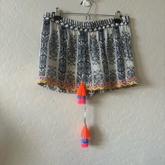 Rococo Sand REVOLVE Boho Silk Tassel Shorts Embroidered Small Resortwear - Picture 10 of 13